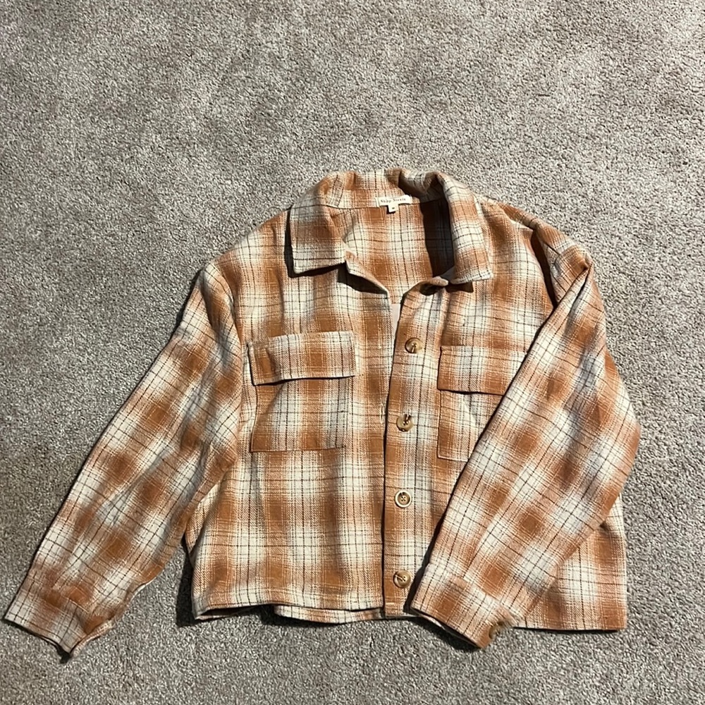 Shop Stevie Cropped Yellow Flannel